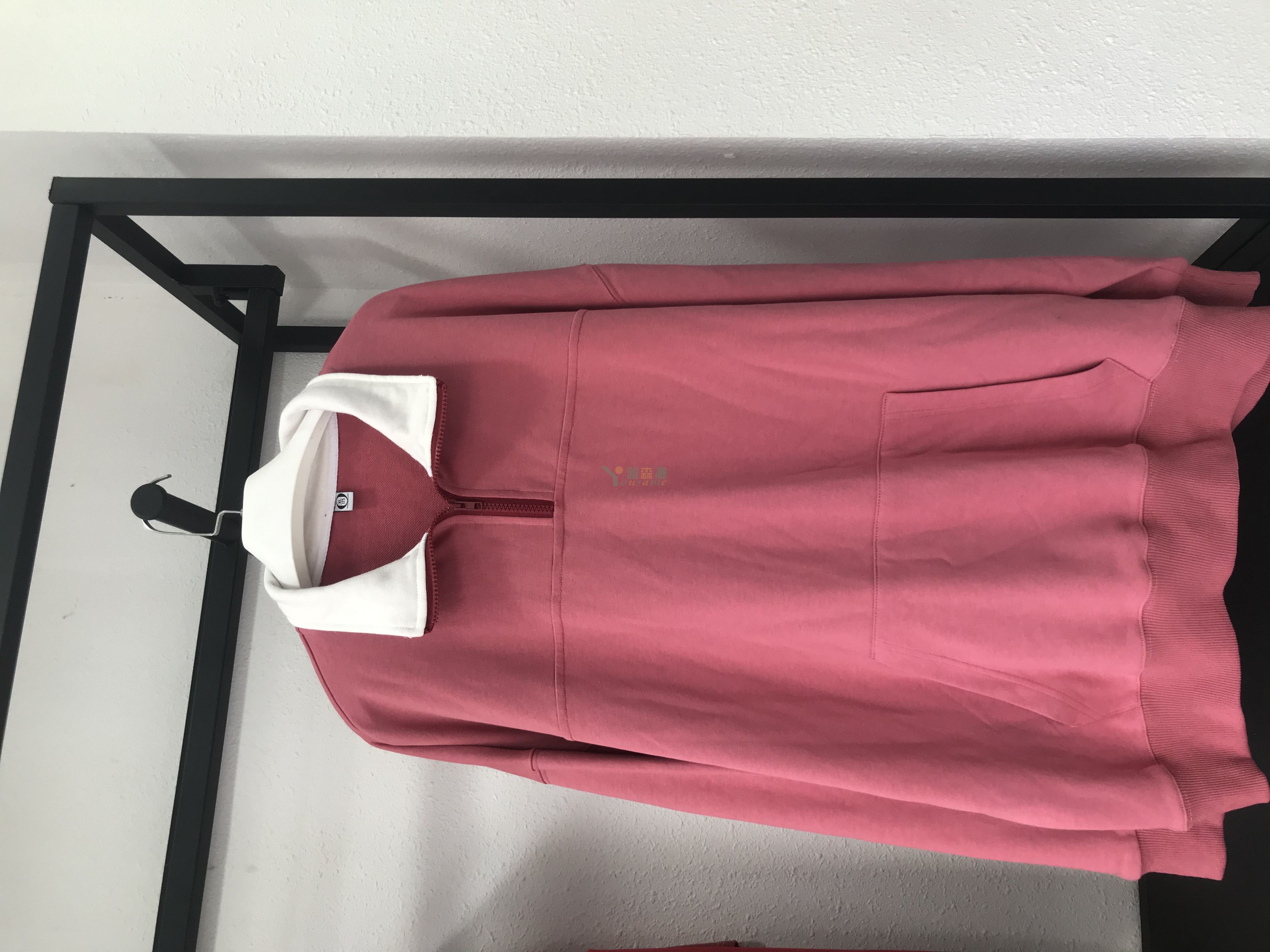 潮流宽松情侣立领拉链卫衣(图11) 潮流宽松情侣立领拉链卫衣(图11)