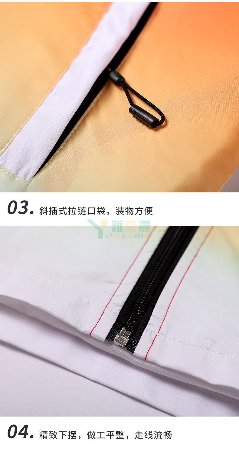 渐变拉链口袋复合风衣(图6) 渐变拉链口袋复合风衣(图6)
