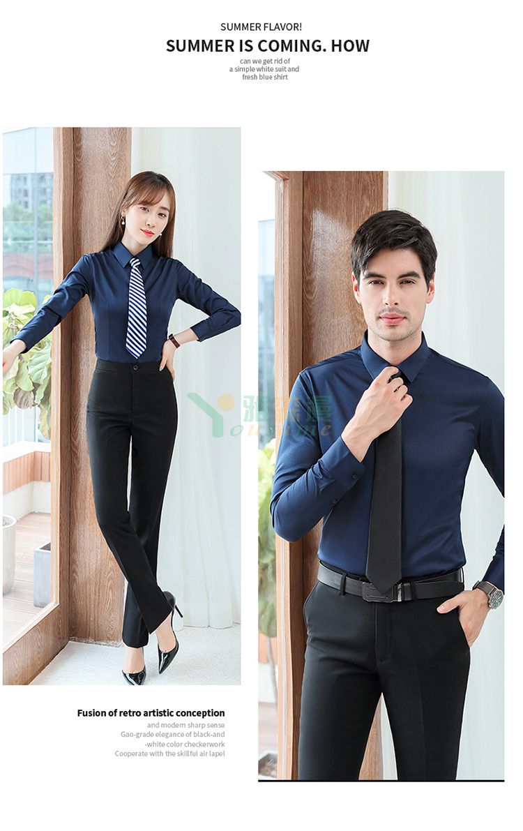 细斜纹修身长袖衬衫(男+女)(图19) 细斜纹修身长袖衬衫(男+女)(图19)