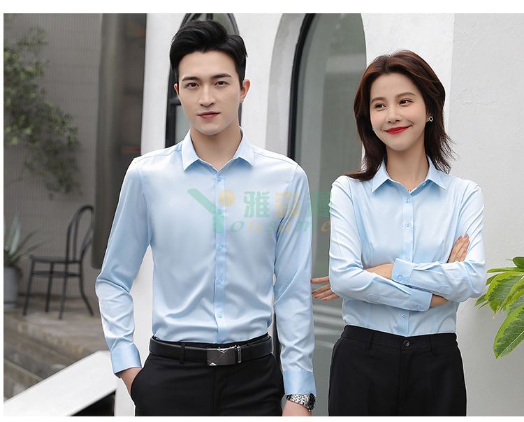 细斜纹商务长袖衬衫(男+女)(图21) 细斜纹商务长袖衬衫(男+女)(图21)