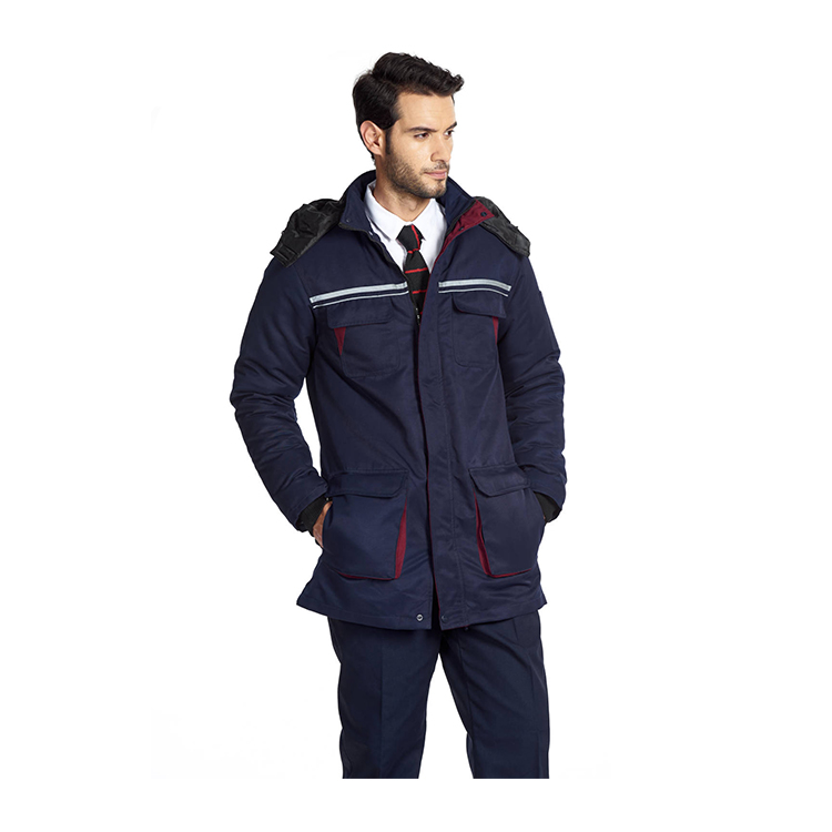 防静电中长款可脱卸棉服