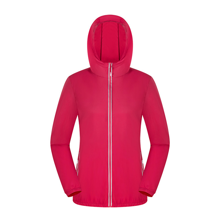 新款锦纶反光拉链防晒衣