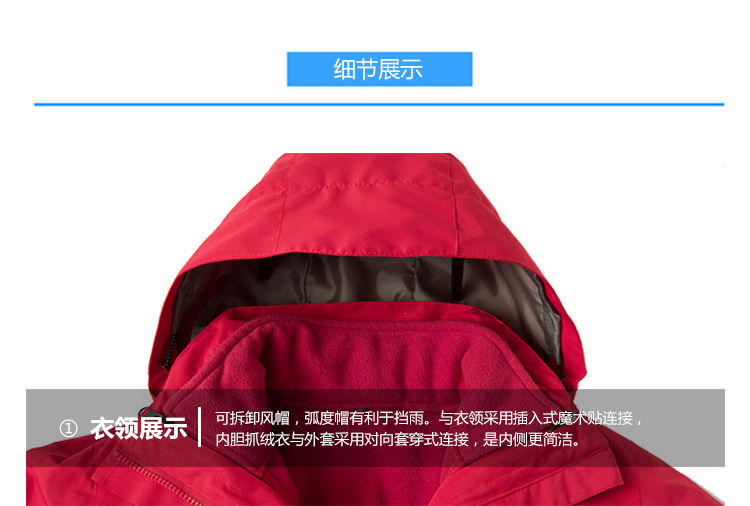 情侣款摇粒绒热封压胶冲锋衣(图14)