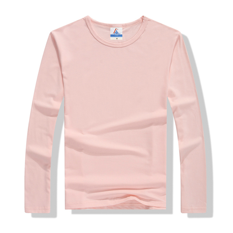 莱卡精梳圆领长袖