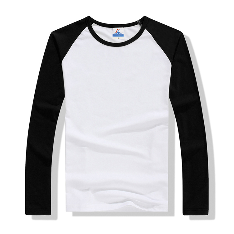 200克莱卡精梳插肩长袖T恤