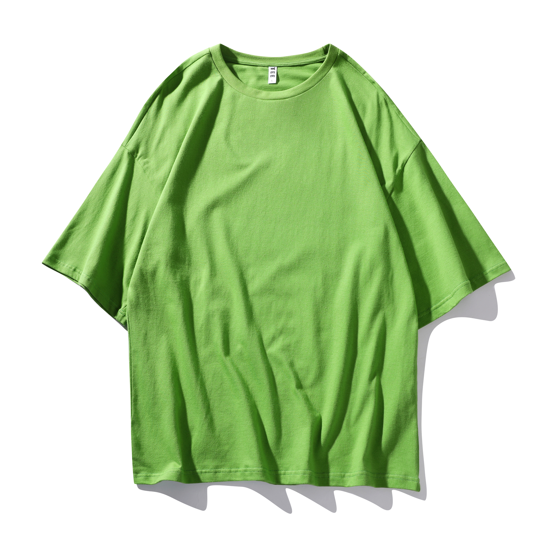 纯棉落肩款五分袖T恤