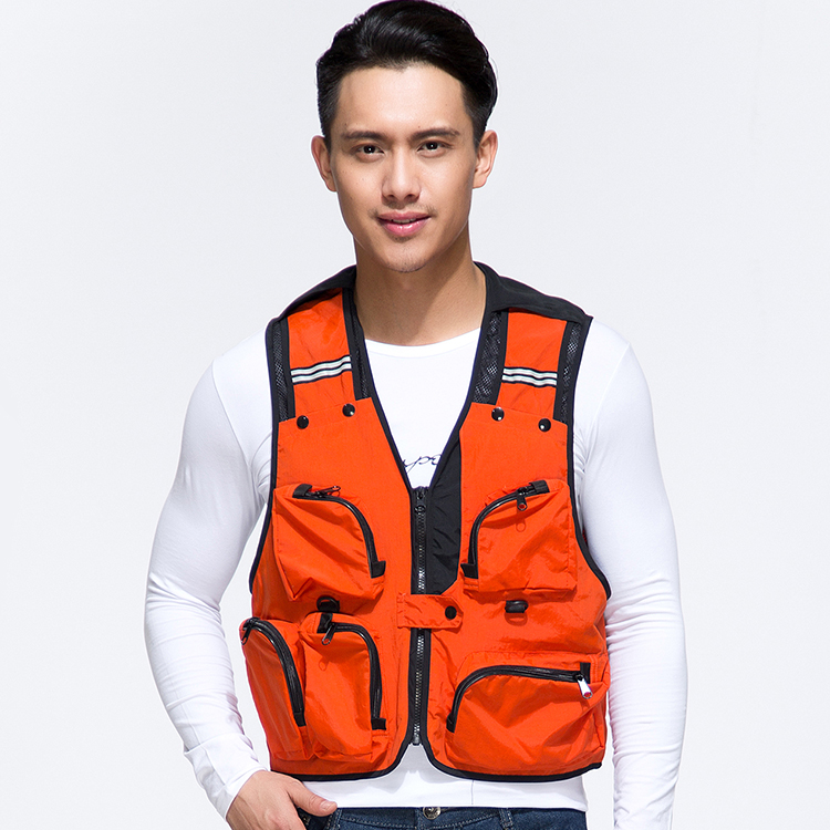 薄款防水户外钓鱼多兜多口袋马甲