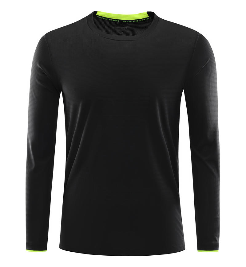 超轻方格布长袖圆领T恤(图4)