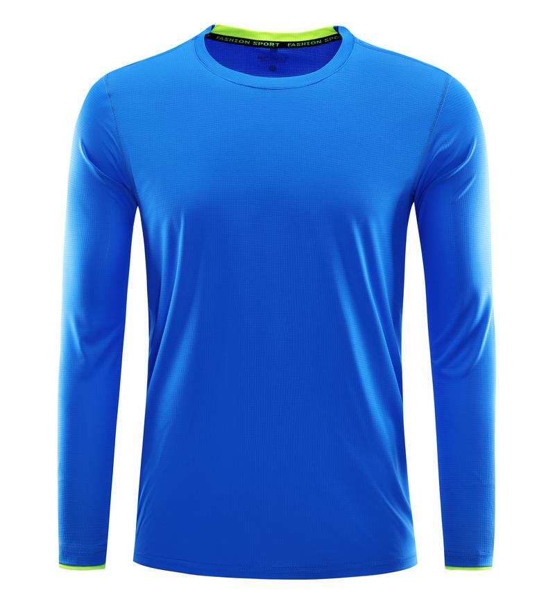 超轻方格布长袖圆领T恤(图8)