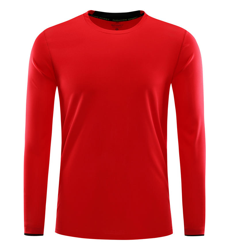 超轻方格布长袖圆领T恤(图5)