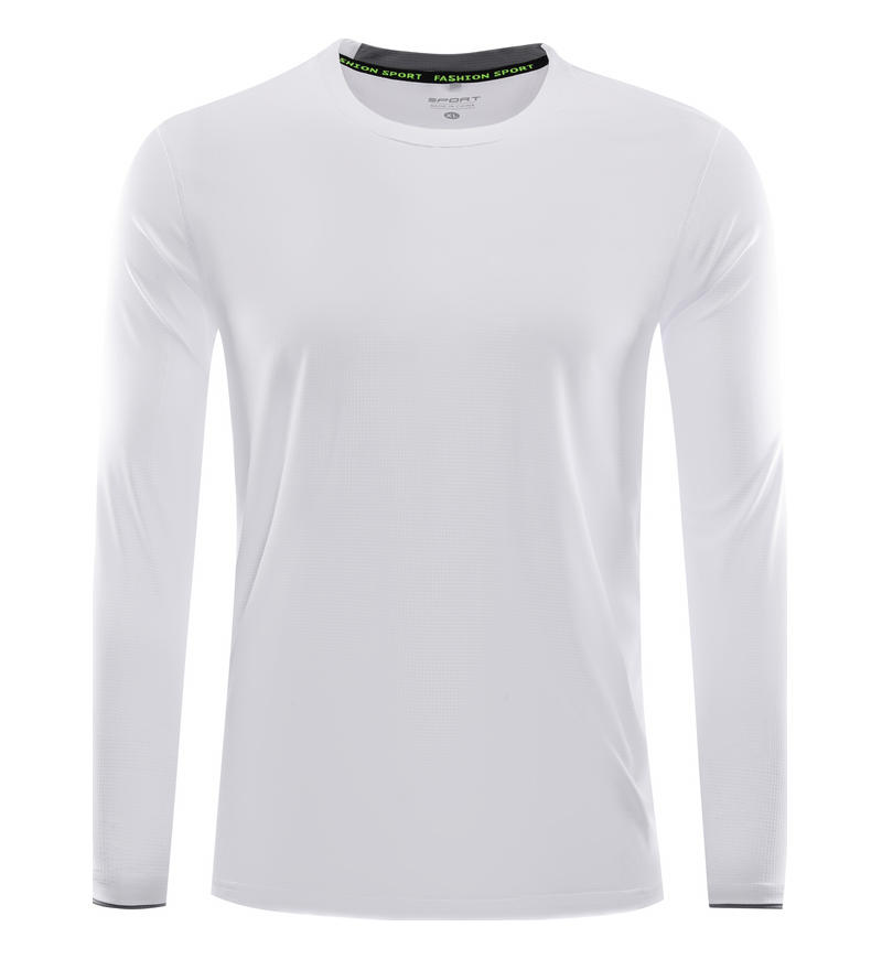 超轻方格布长袖圆领T恤(图2)