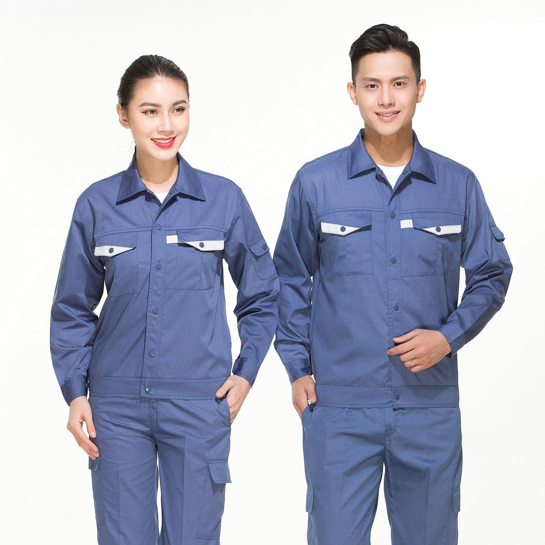 涤棉细斜纹夏季工作服
