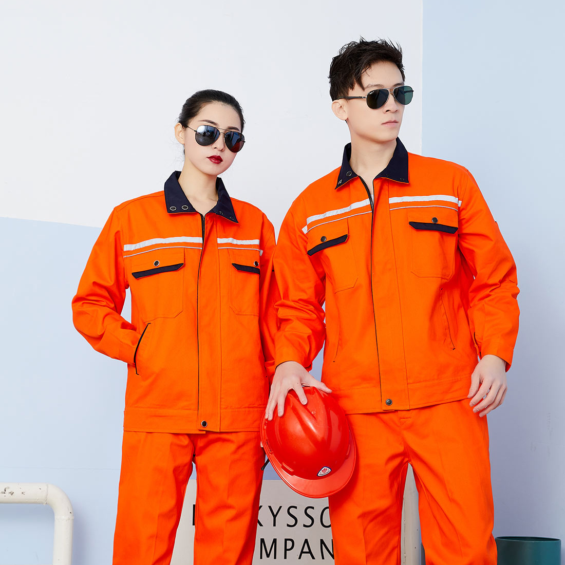 全工艺纯棉长袖工作服(图1)