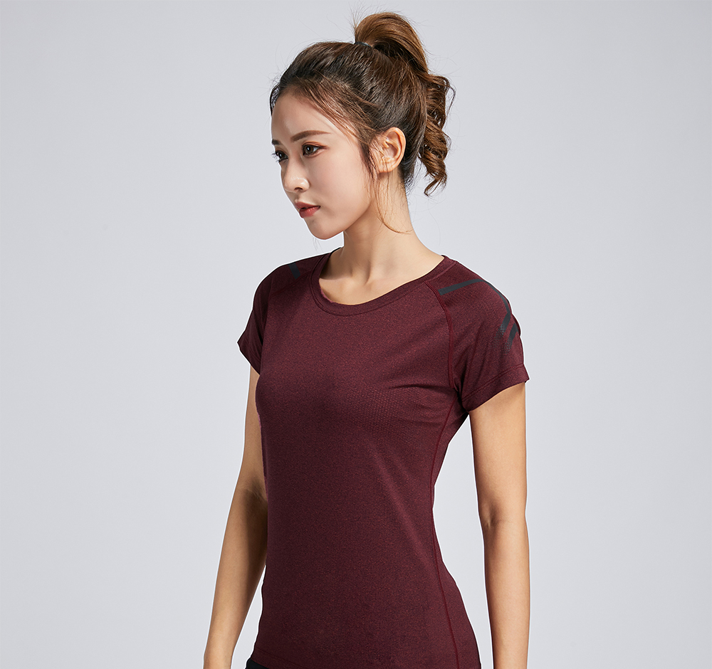 弹力透气圆领女上衣T恤(图10)