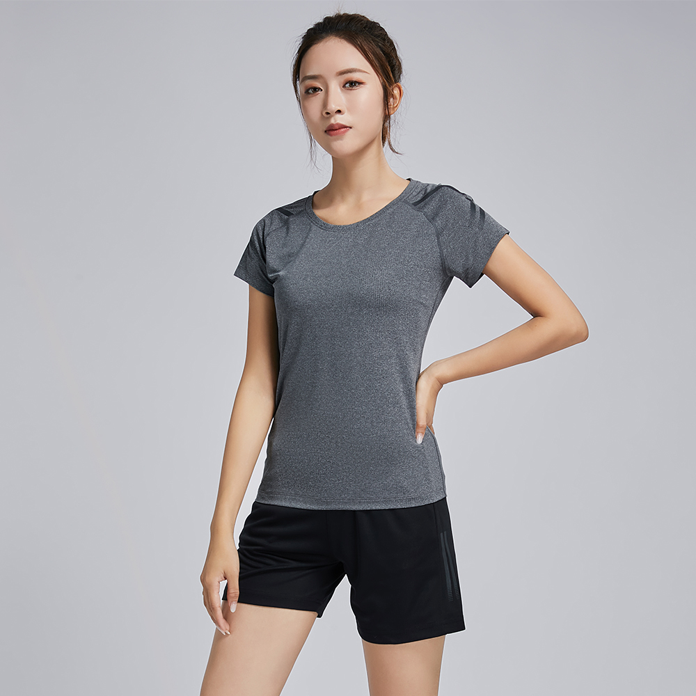 弹力透气圆领女上衣T恤(图2)