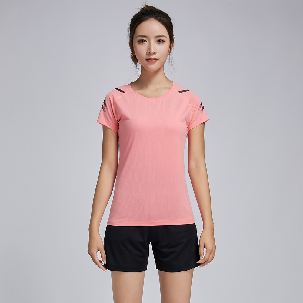 弹力透气圆领女上衣T恤(图3)