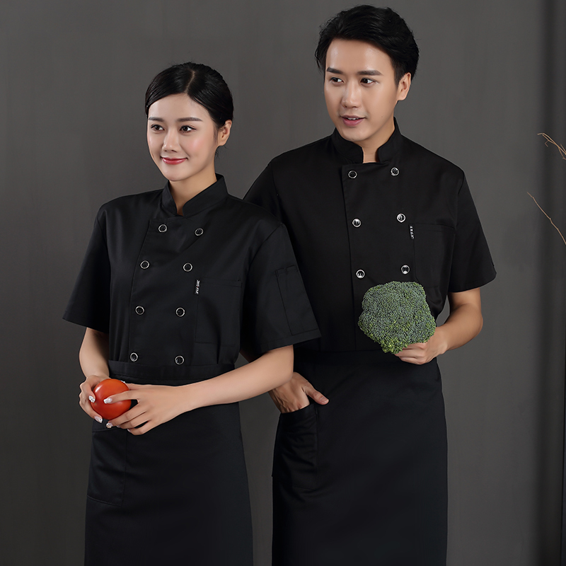 厨师服后背涤棉透气网