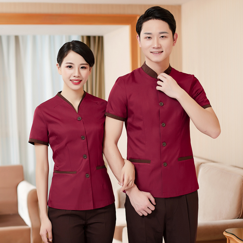 酒店客房保洁服V领上衣（男+女）