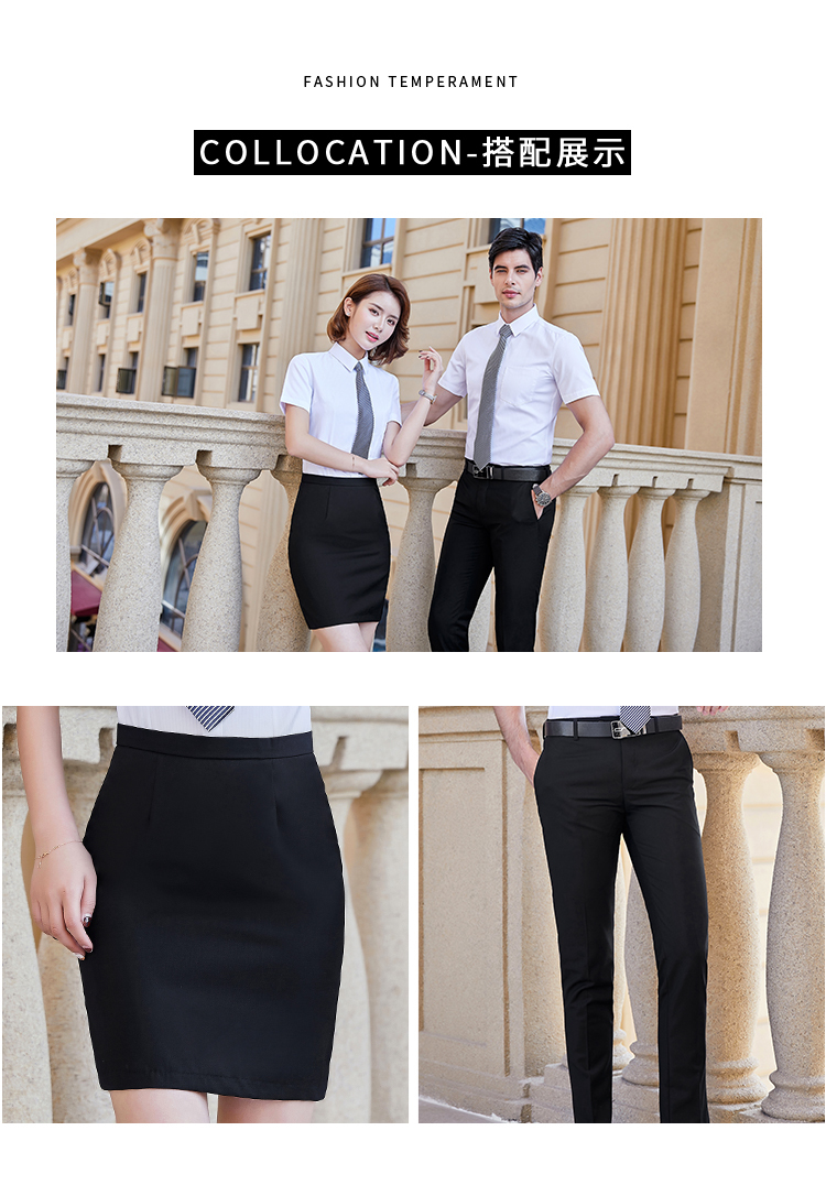 暗条纹短袖衬衫（男+女）(图7)