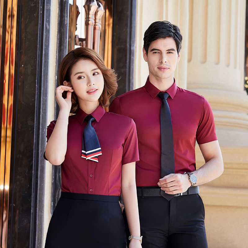 平纹微弹短袖衬衫（男+女）(图5)