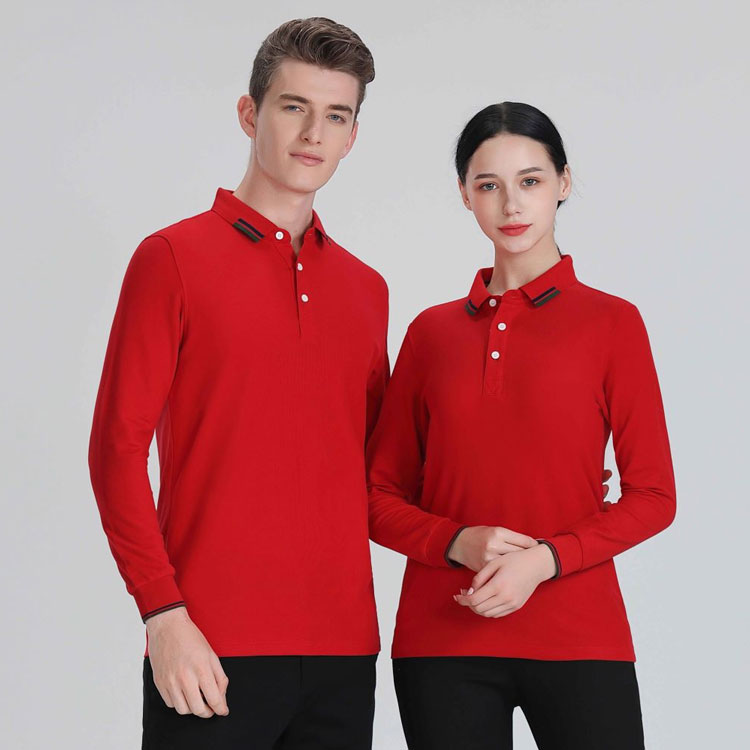 长袖翻领POLO衫