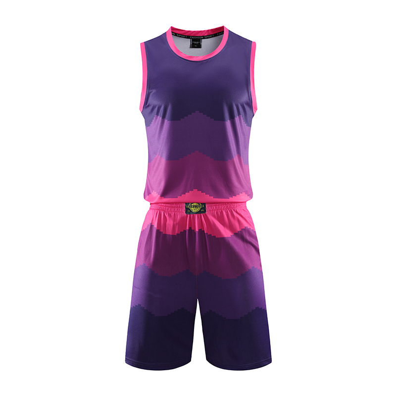 竖条米通布篮球服