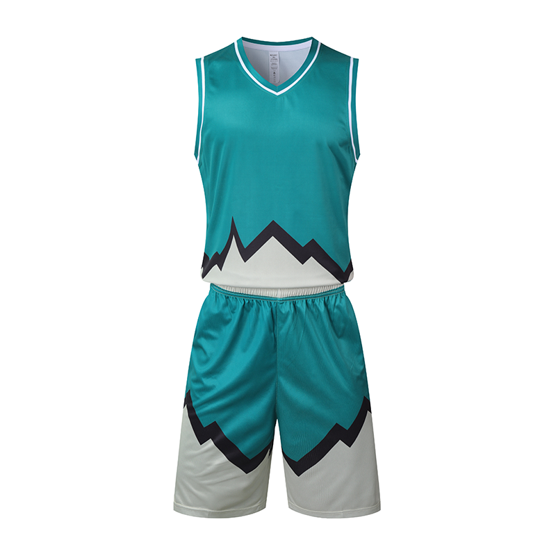 休闲运动拼色速干篮球服
