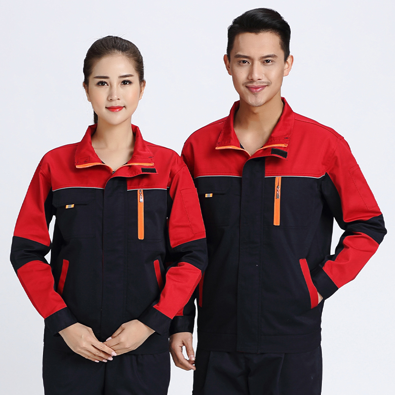 厚纱卡糖果色工装长袖套装(图2)