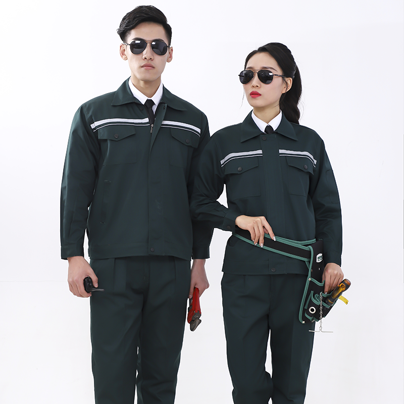 厚纱卡反光条长袖工装套装(图6)