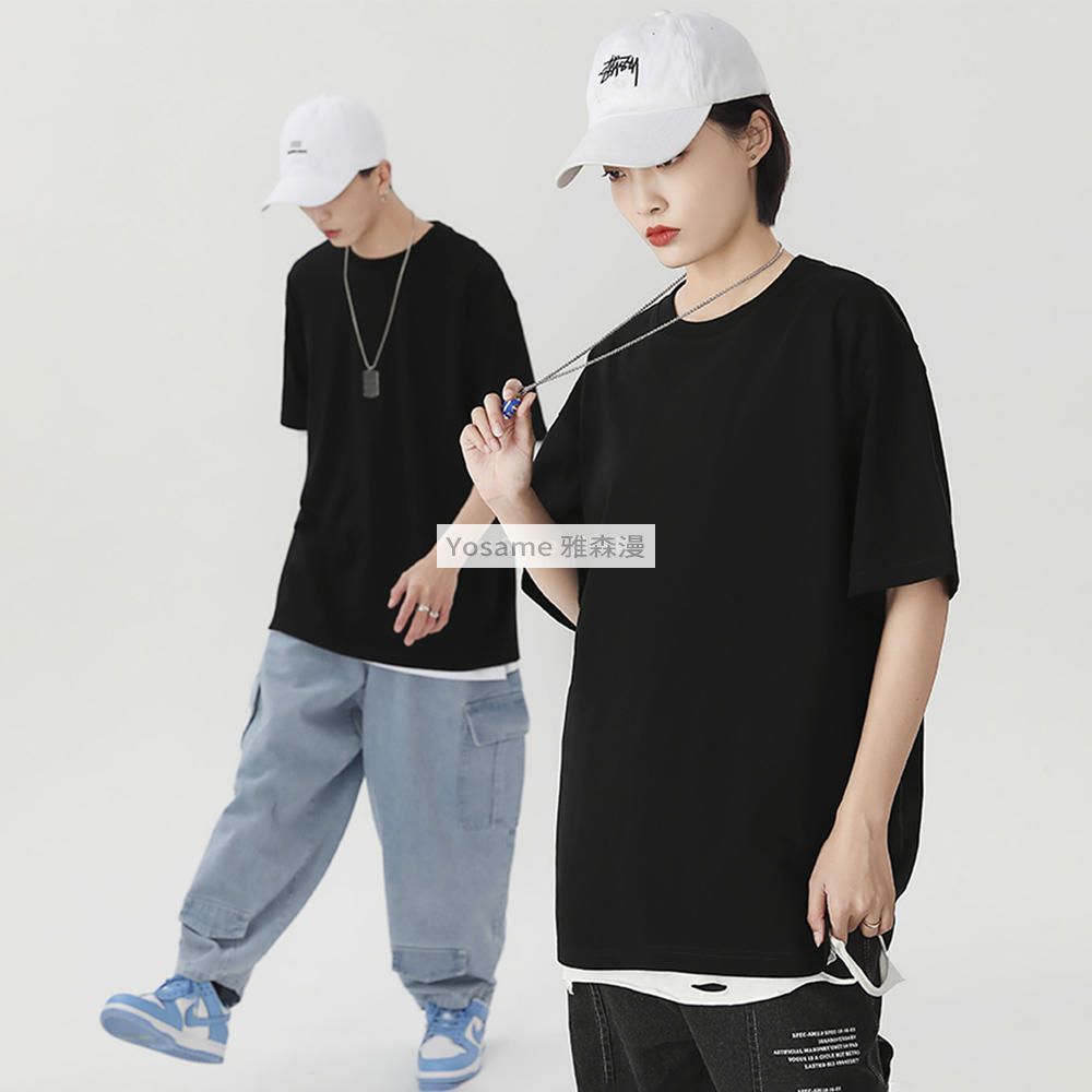 落肩圆领T恤(图3)