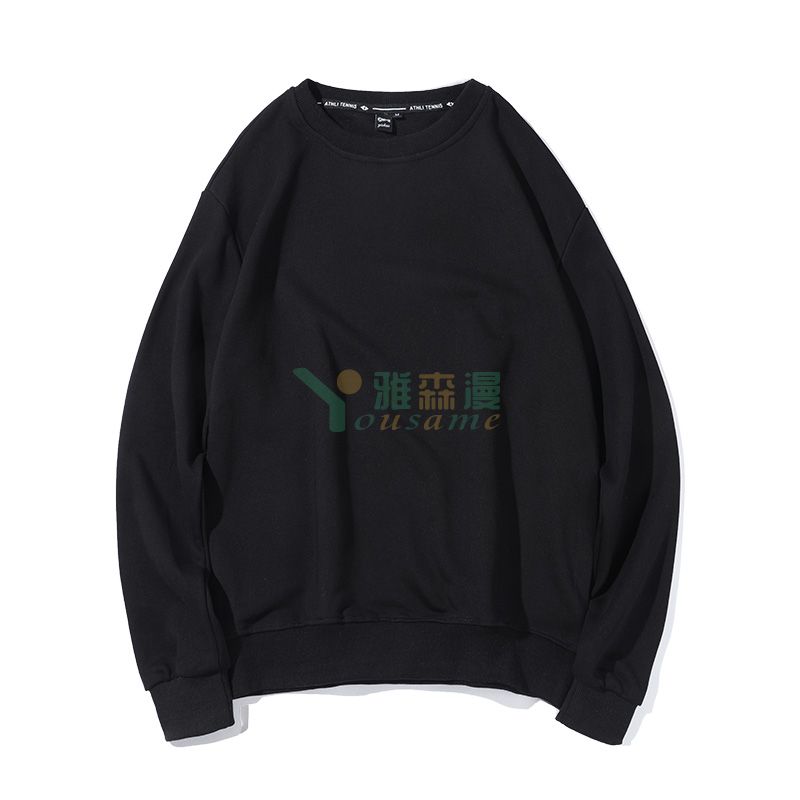 落肩宽松圆领卫衣