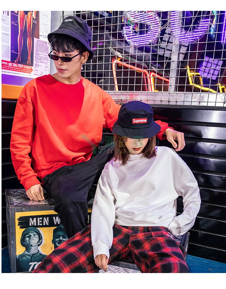 落肩宽松圆领卫衣(图6)