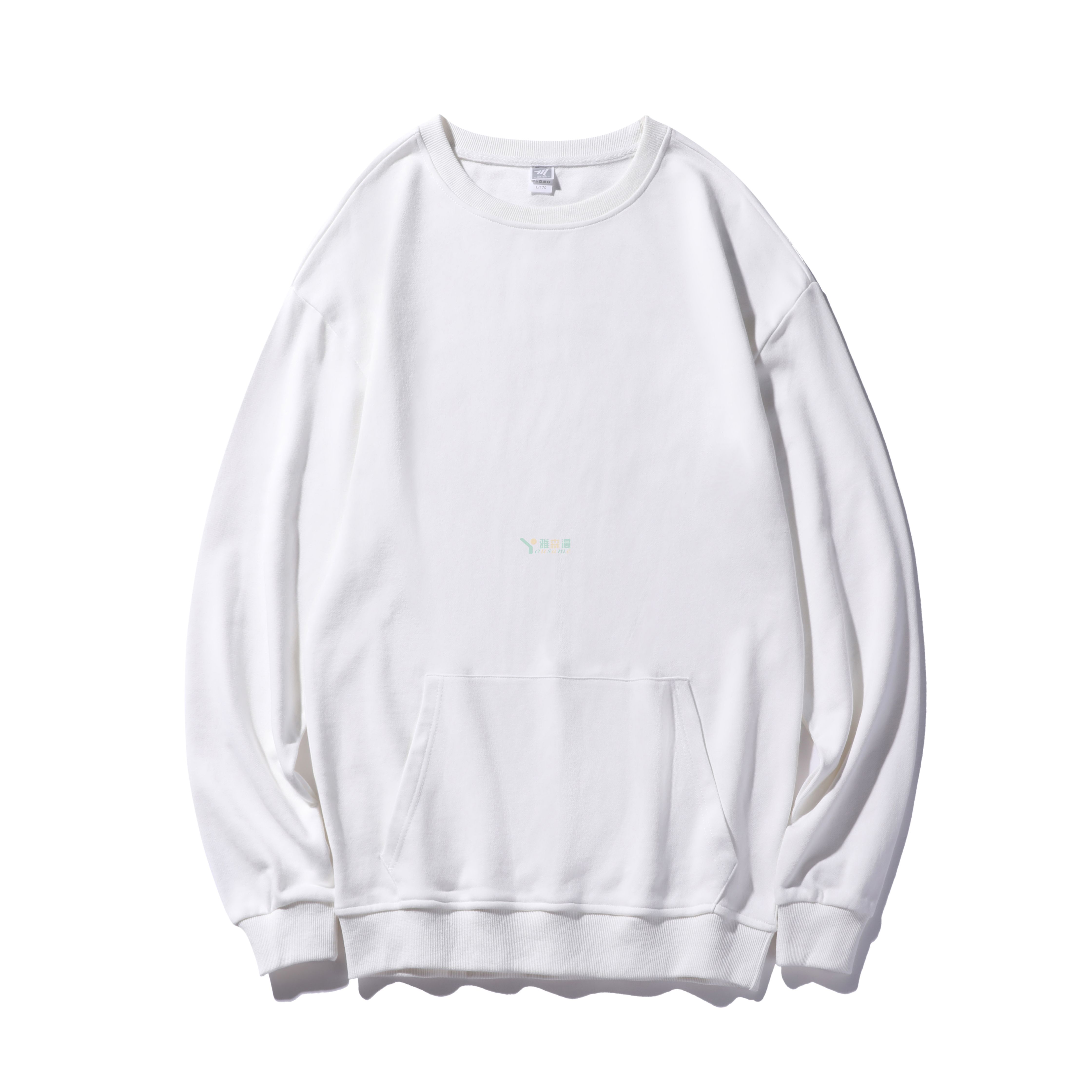 嘻哈落肩圆领卫衣