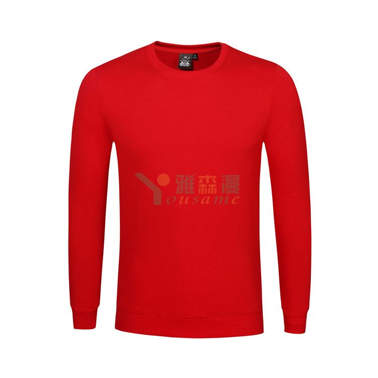 双面纯棉圆领毛圈卫衣