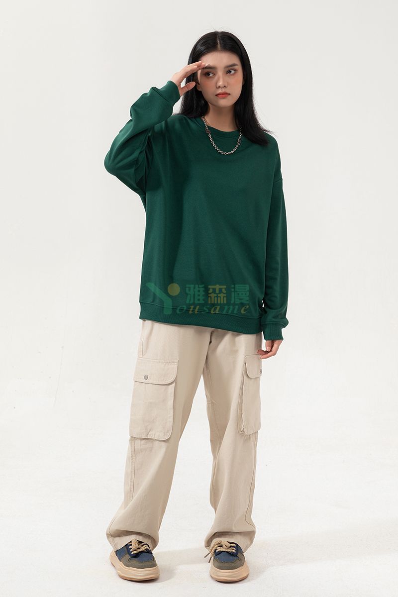 落肩碳素棉卫衣(图15)