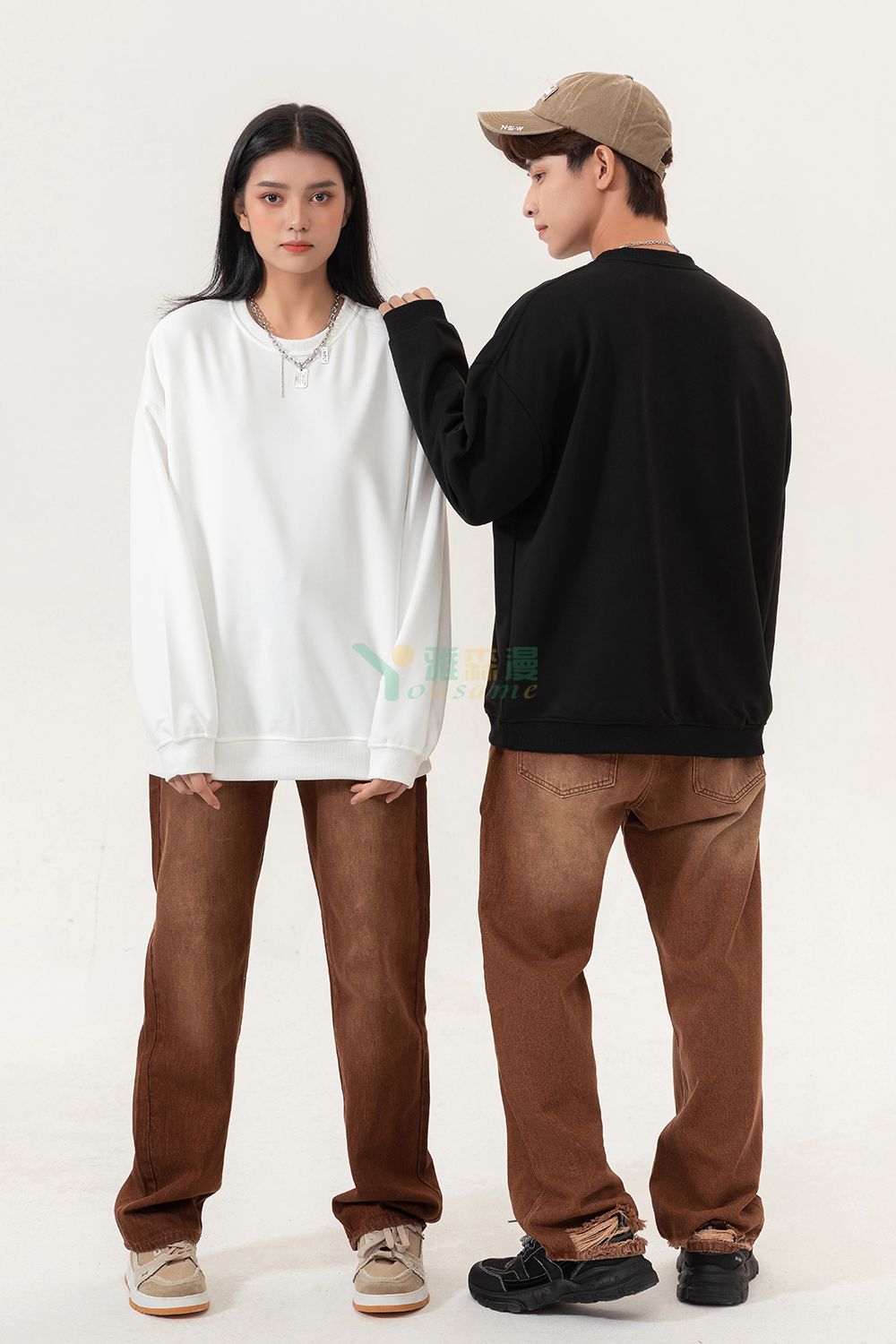 落肩碳素棉卫衣(图20)