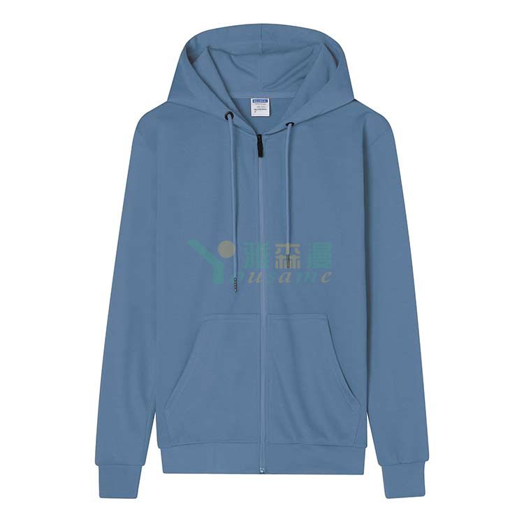 珠地健康棉连帽拉链卫衣