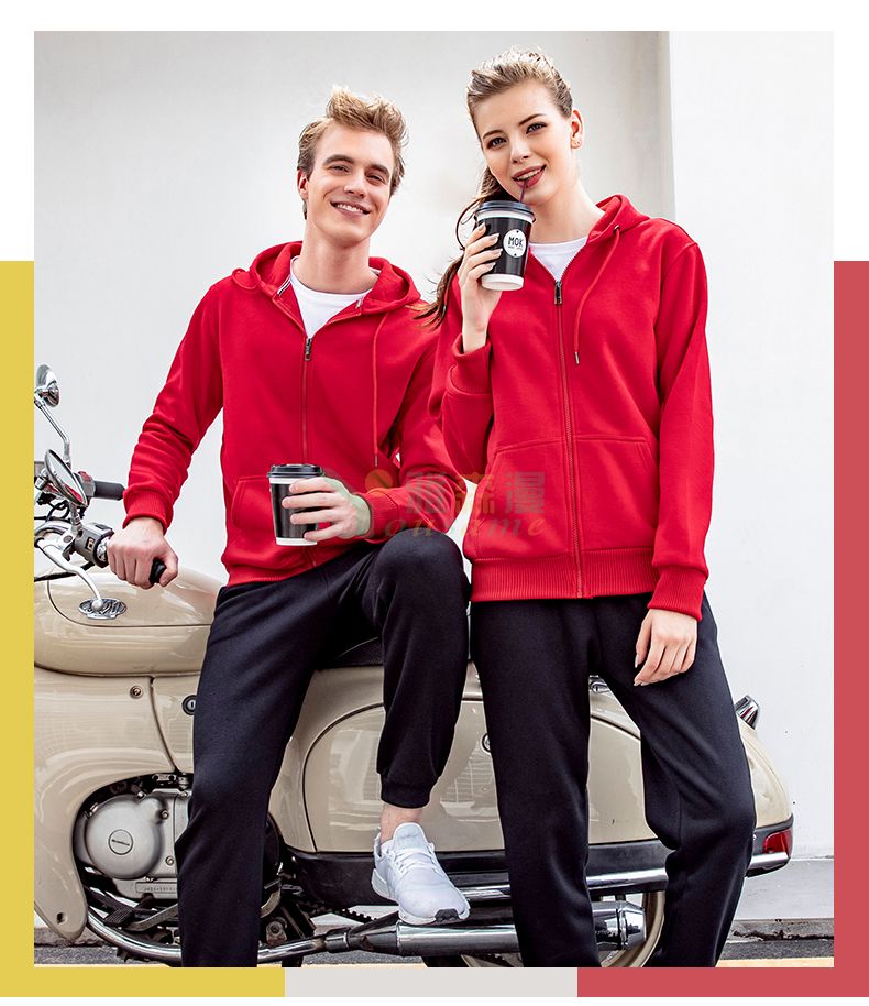 摇粒绒复合拉链卫衣(图1)