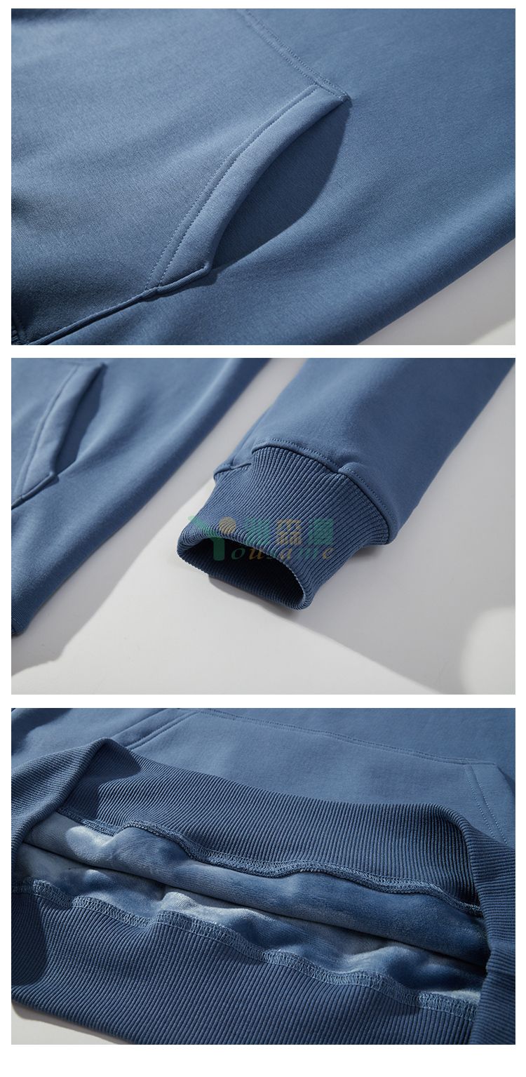 落肩套头带帽卫衣(图7)