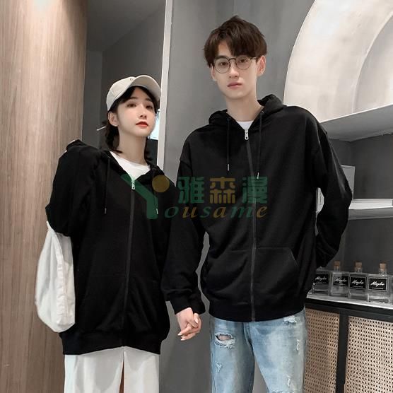 丝光棉带帽套头卫衣