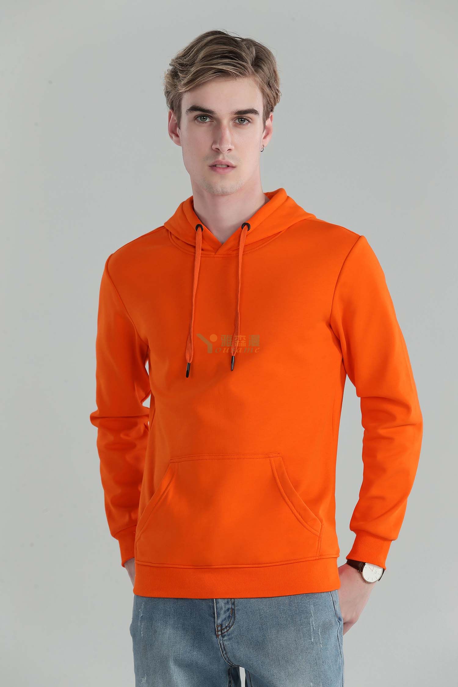 银狐绒带帽套头卫衣(图8)