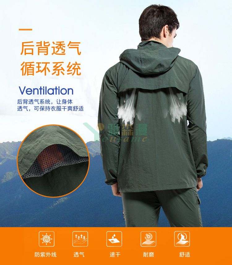 男款户外塔丝隆速干套装(图2)