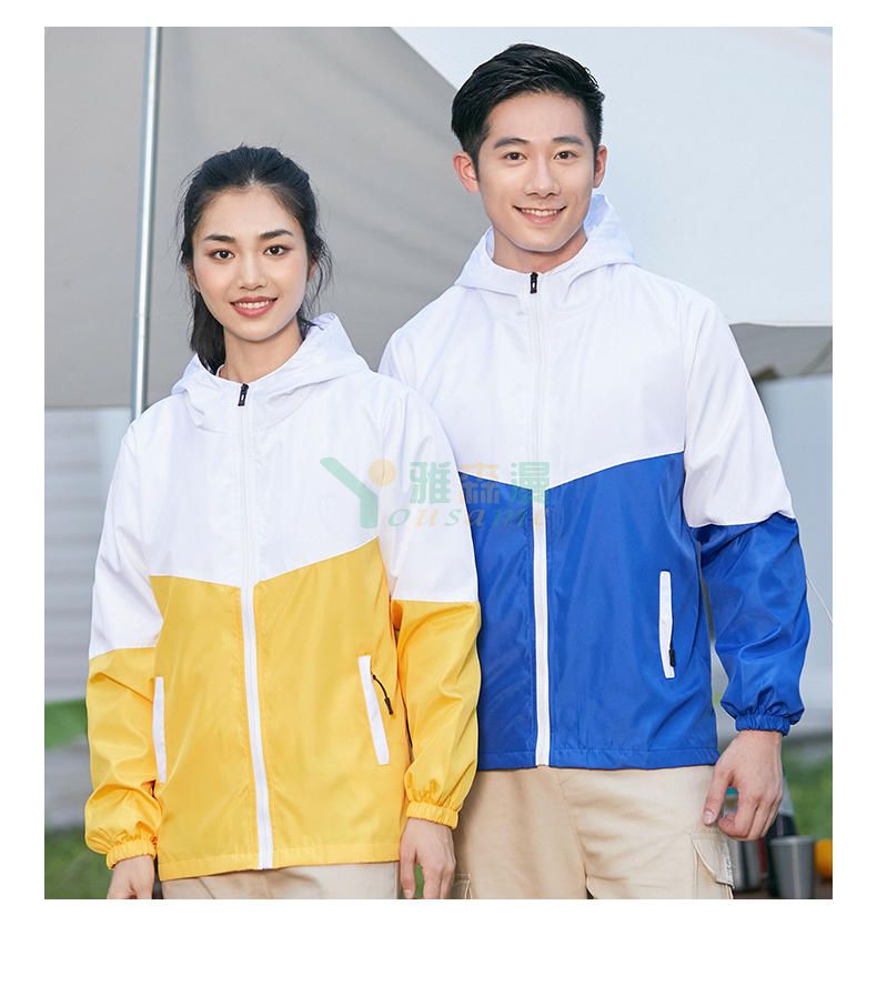 连帽拼色复合风衣(图8)