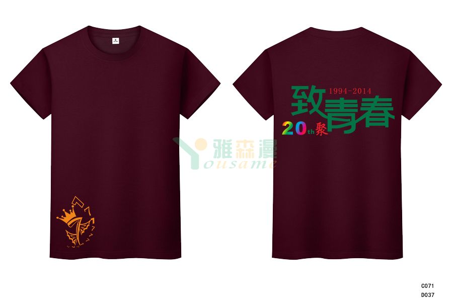 周年聚会纪念T恤定做:宝安一中95届