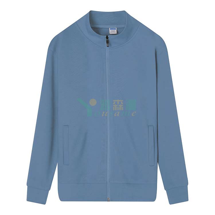 珠地健康棉拉链卫衣