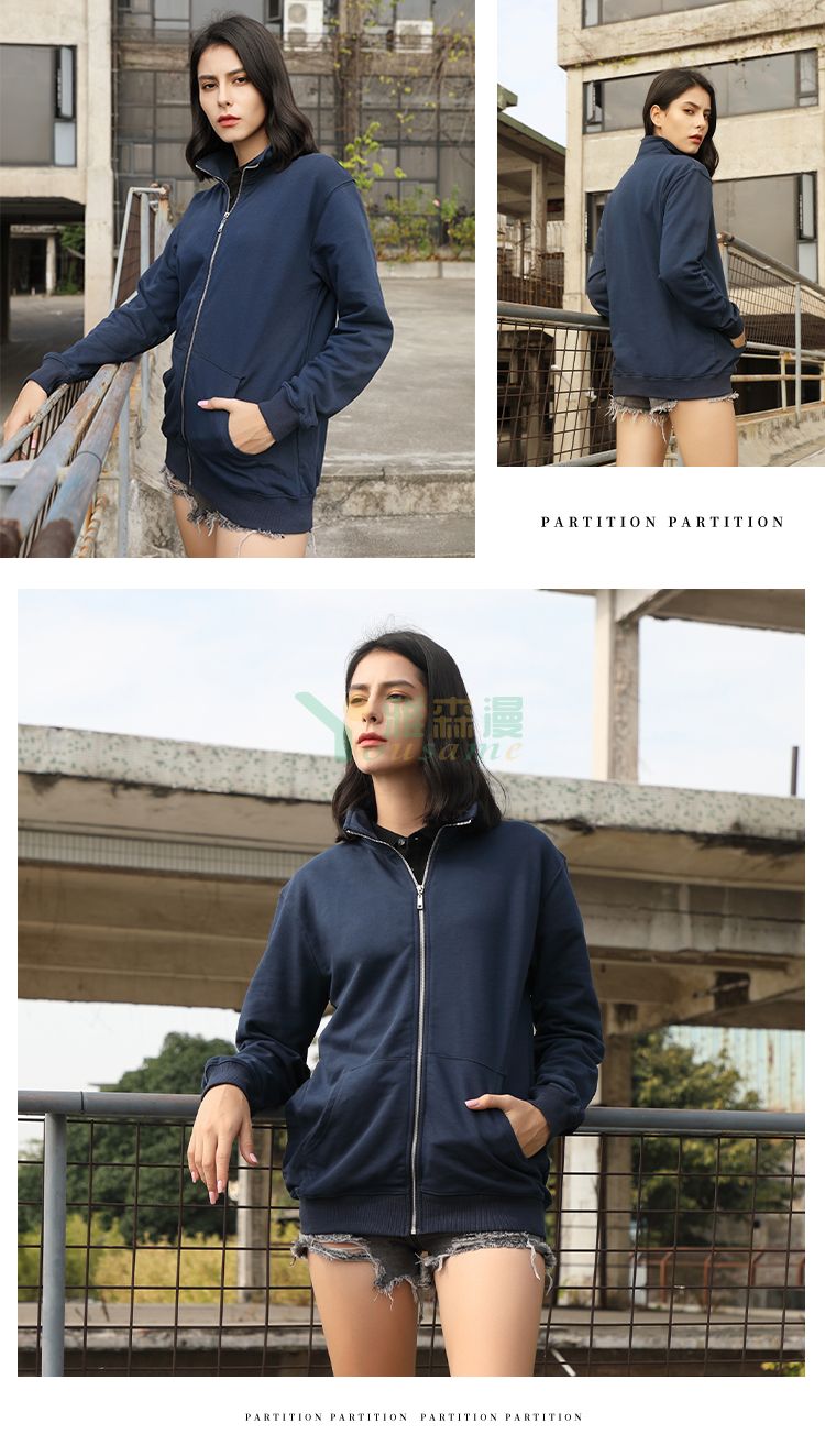 休闲拉链立领卫衣(图9)