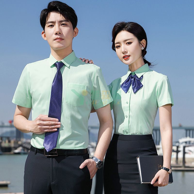 修身职业短袖衬衫（男+女）