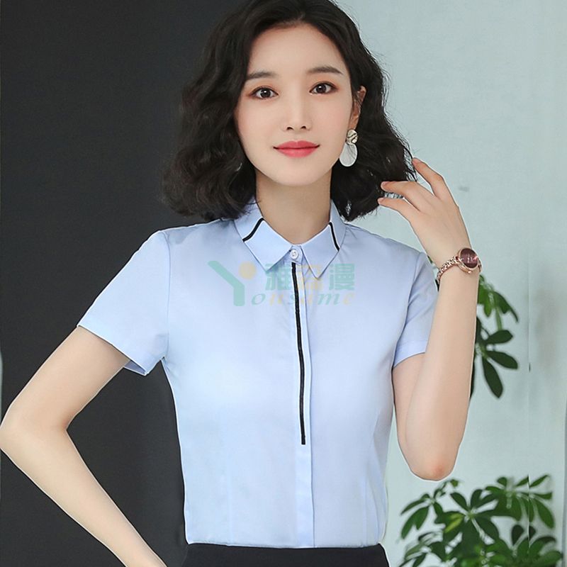 气质收腰内双排扣衬衫（女）