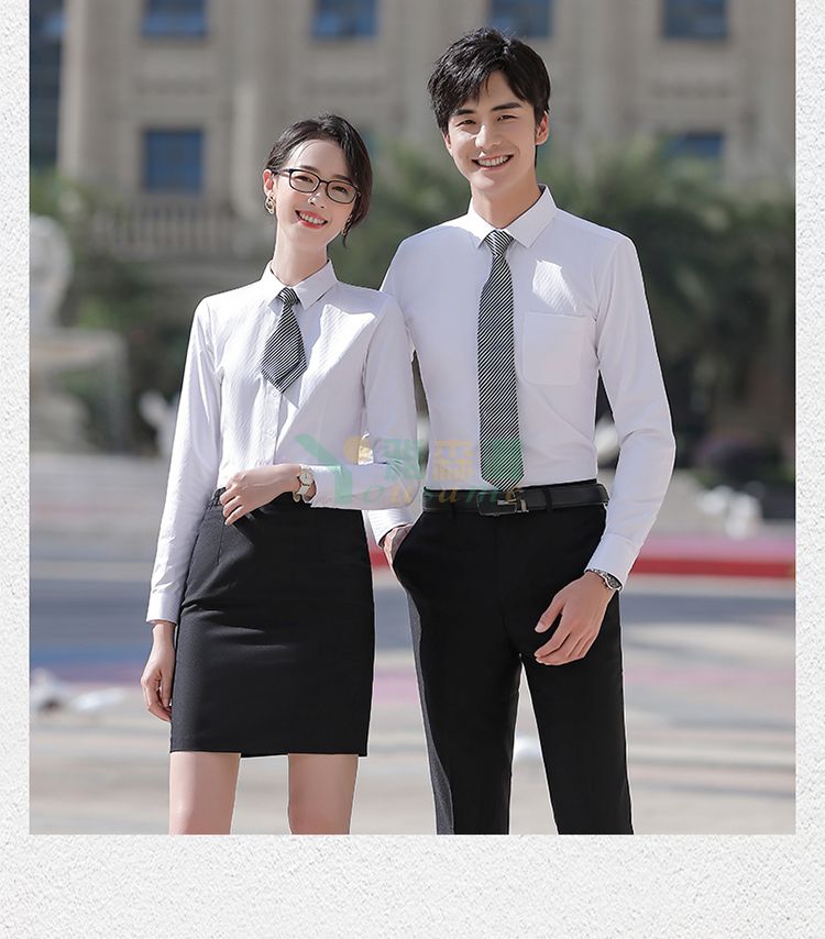 提花斜纹长袖衬衫（男+女）(图14)