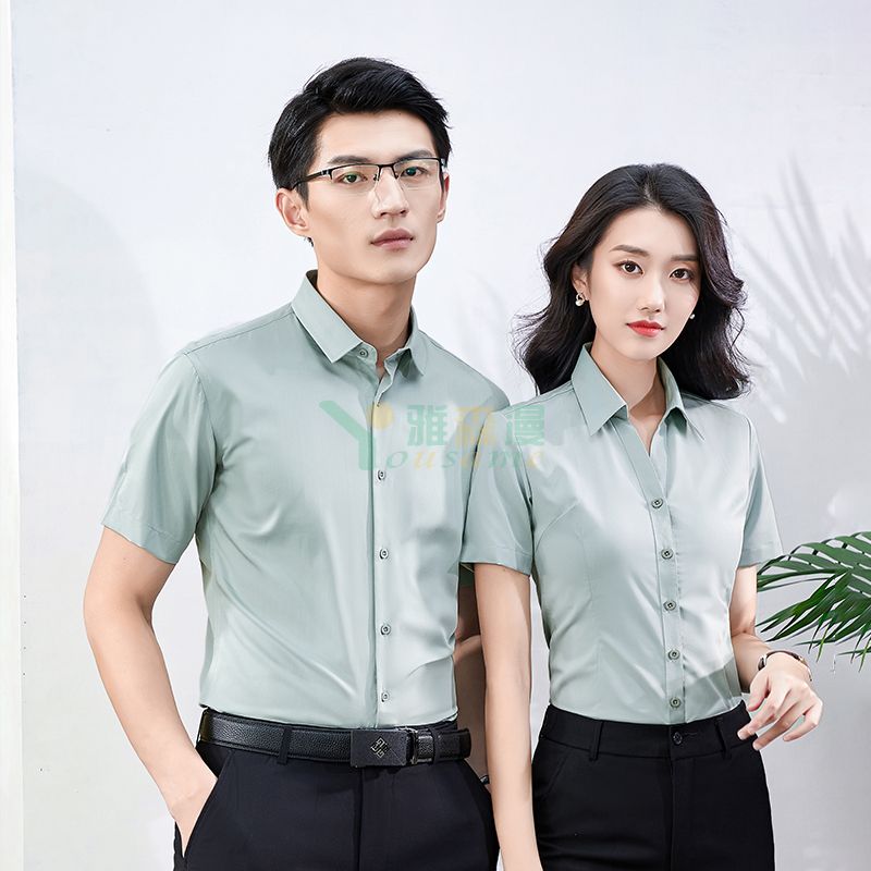 竹纤维短袖衬衫(男+女)